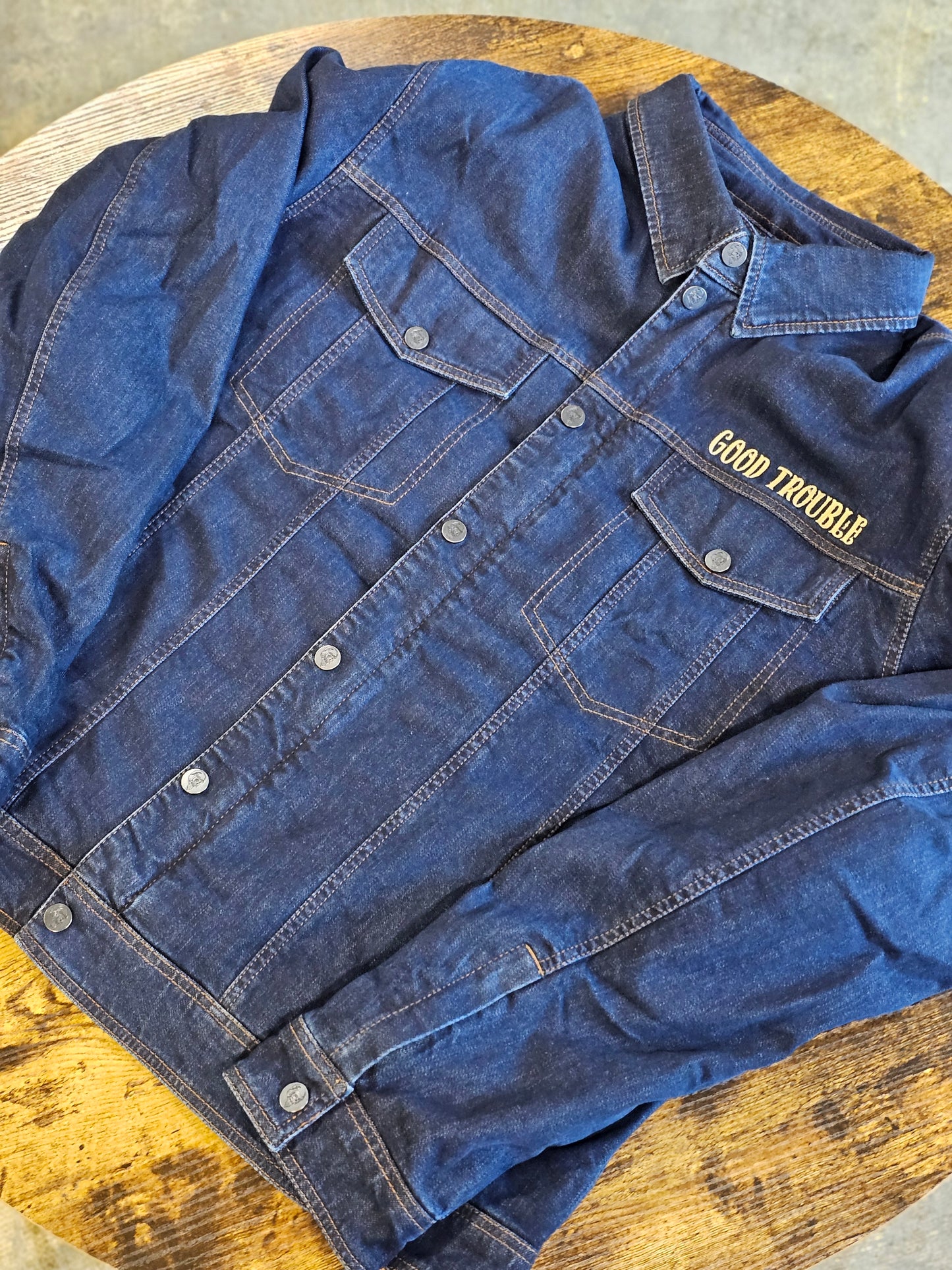 GOOD TROUBLE DENIM ARMORED JACKET