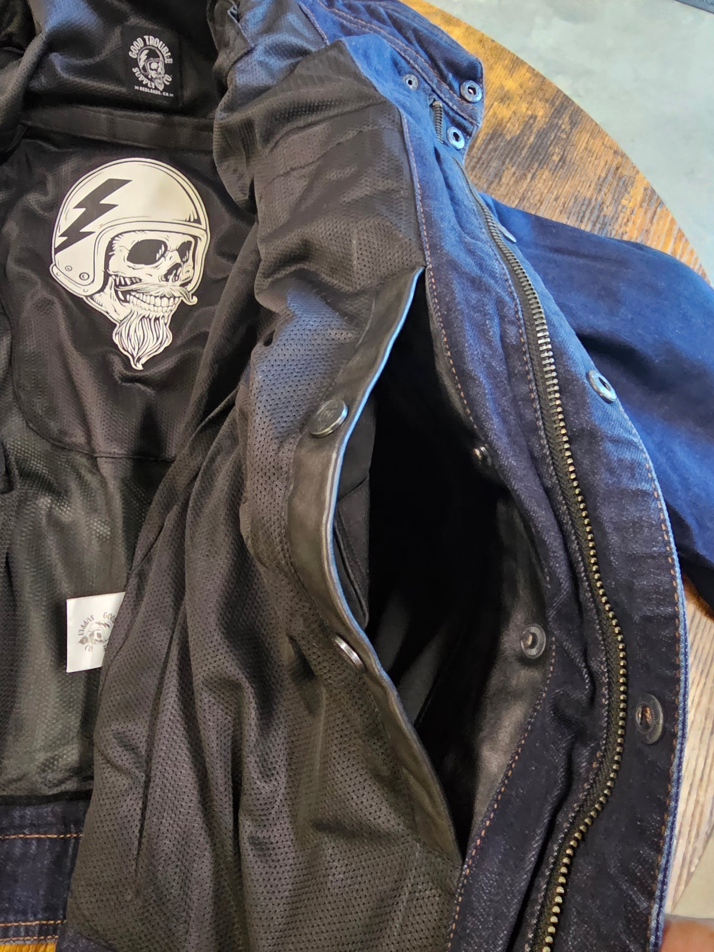 GOOD TROUBLE DENIM ARMORED JACKET
