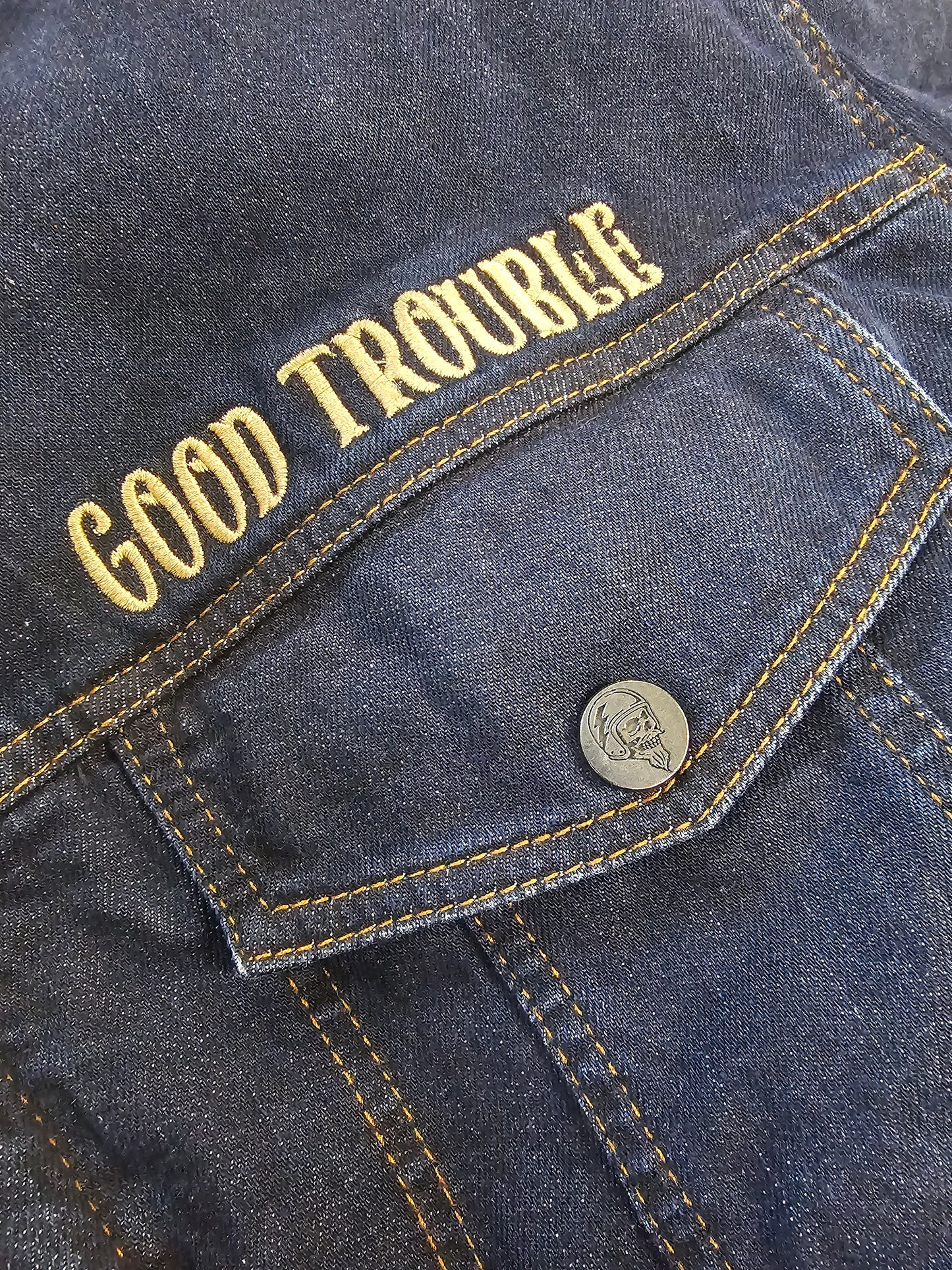GOOD TROUBLE DENIM ARMORED JACKET