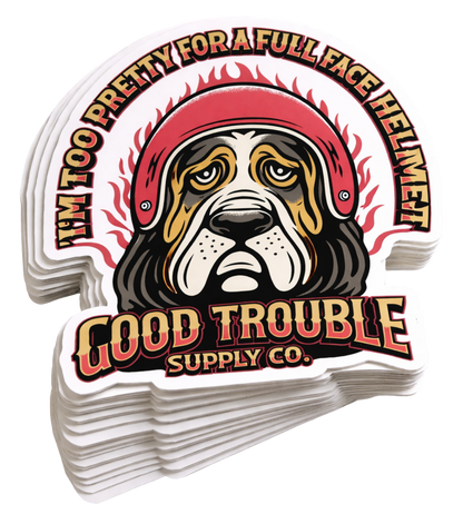 GOOD TROUBLE HOUND DOG STICKER