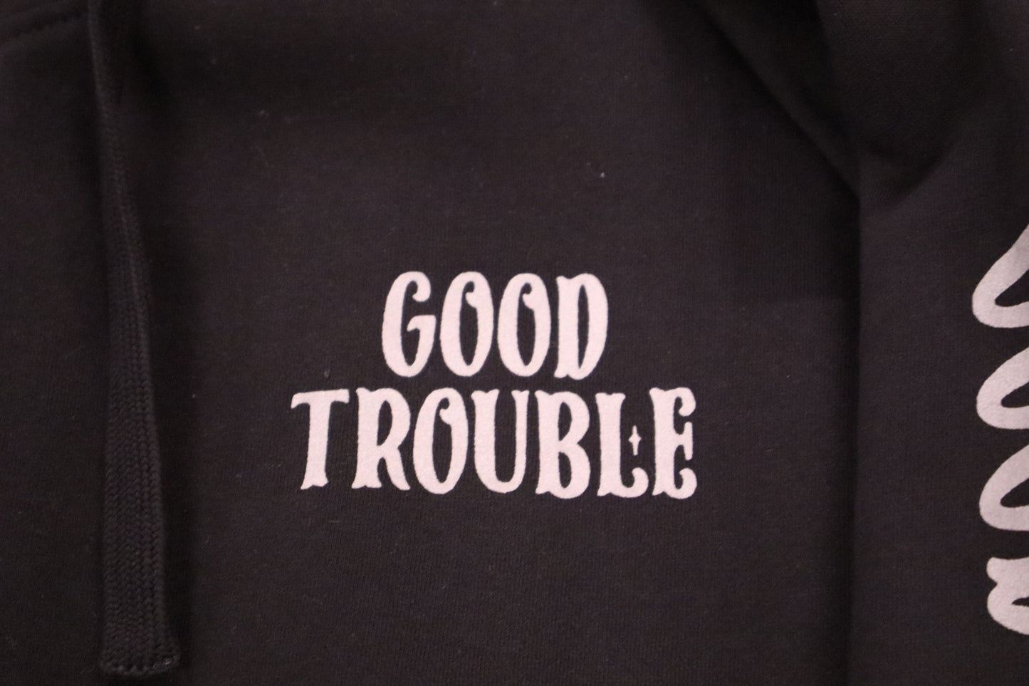 Good Trouble zippered Fleece Jacket
