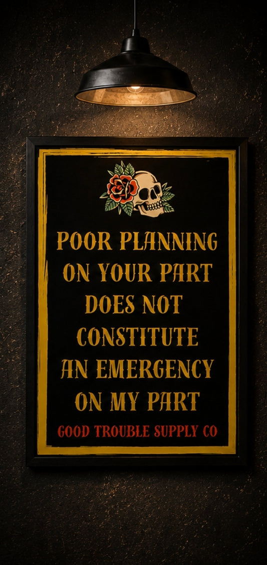 POOR PLANNING BANNER