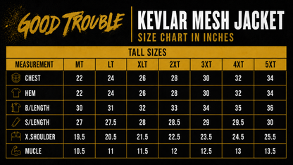 MENS GOOD TROUBLE KEVLAR MESH JACKET (TALL SIZES)