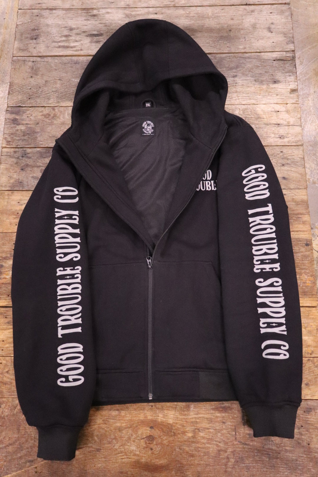 Good Trouble zippered Fleece Jacket