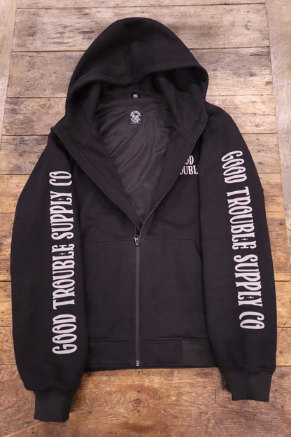 Good Trouble zippered Fleece Jacket