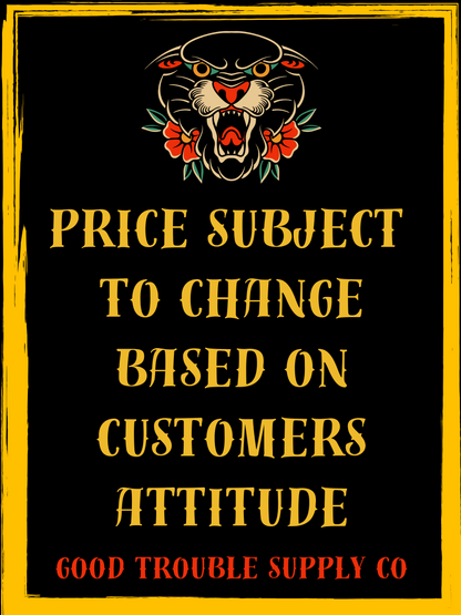 PRICE SUBJECT TO CHANGE BANNER