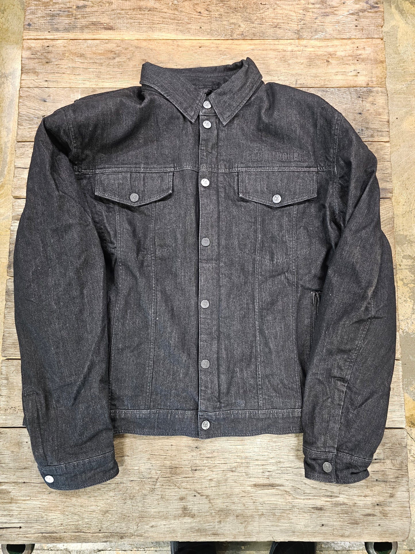 GOOD TROUBLE DENIM ARMORED JACKET