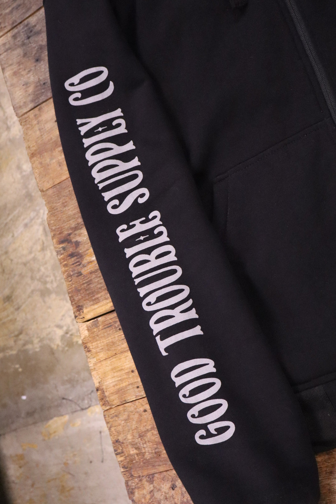 Good Trouble zippered Fleece Jacket