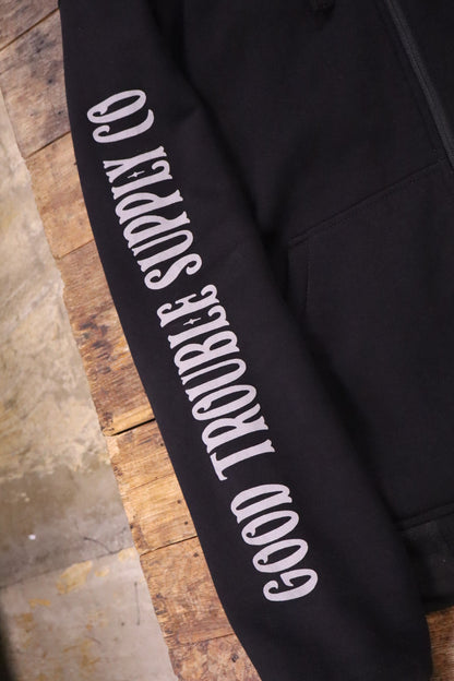 Good Trouble zippered Fleece Jacket