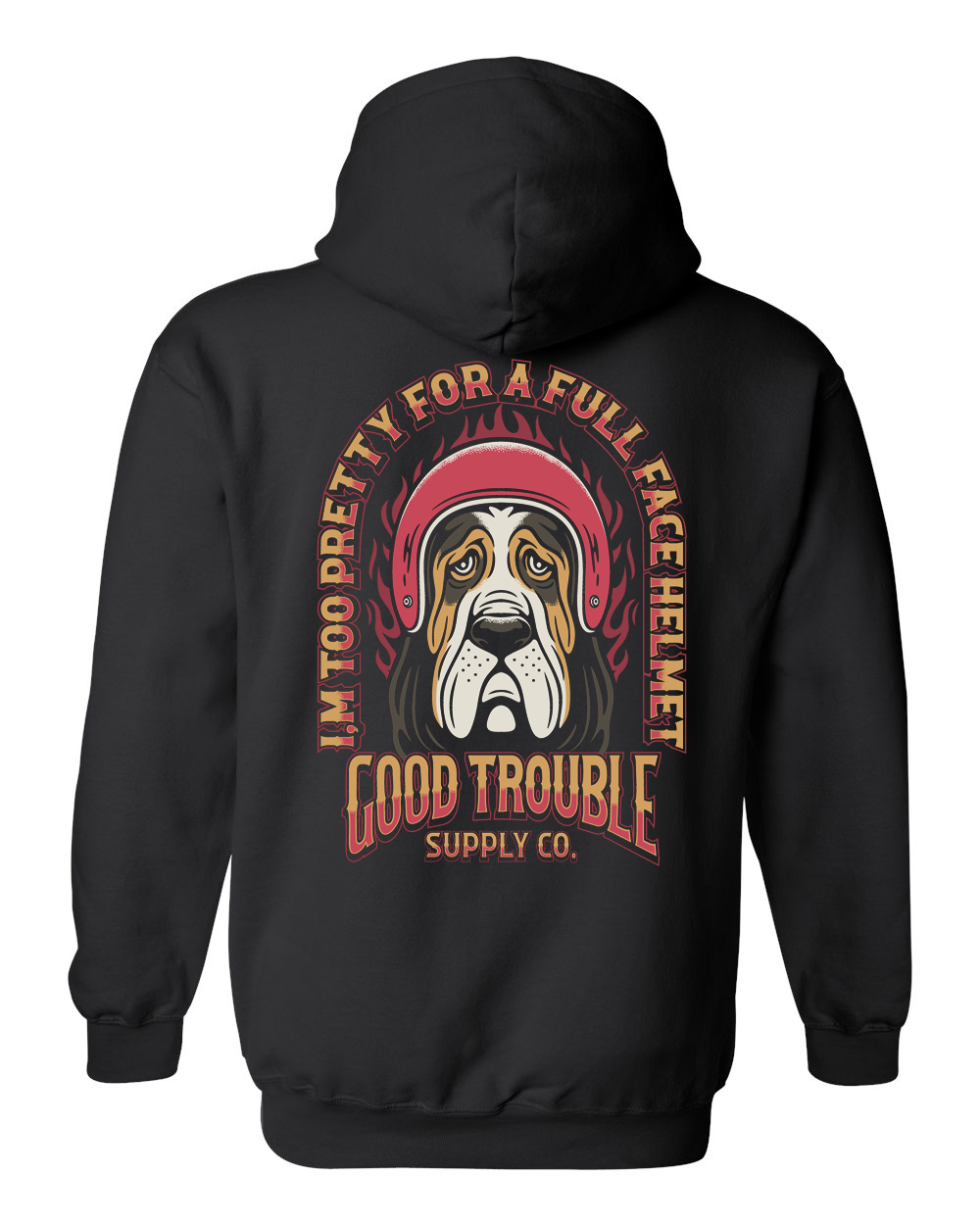 GOOD TROUBLE HOUND DOG HOODIE